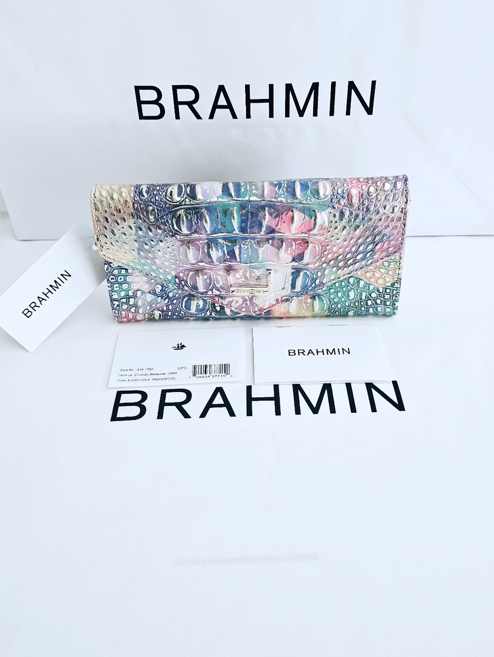 NWT Brahmin CHROMATIC Veronica Wallet